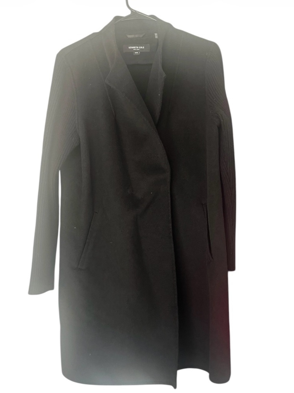 Kenneth Cole Black Long Trench Coat